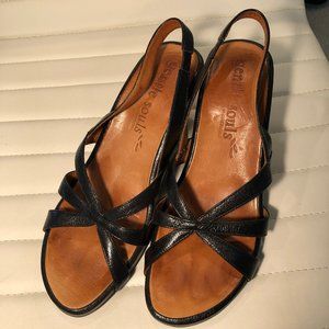 Black Gentle Souls Wedges